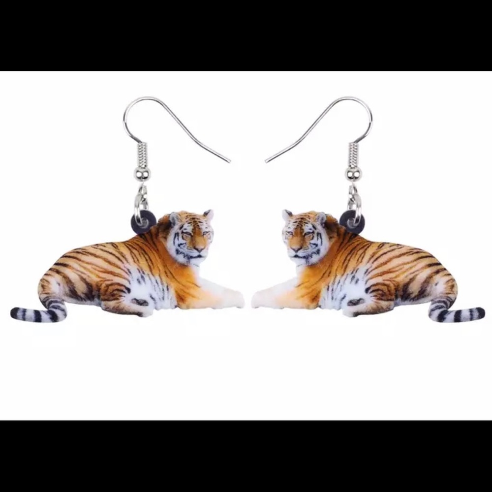 NWT tiger earrings